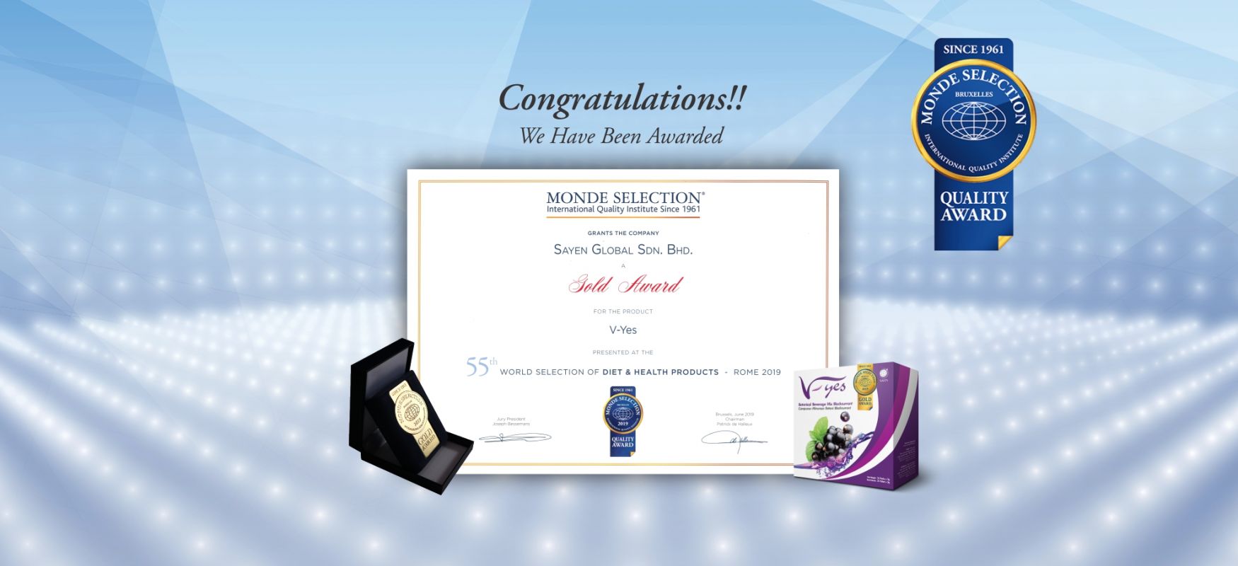 Monde Selection 2019 V-yes