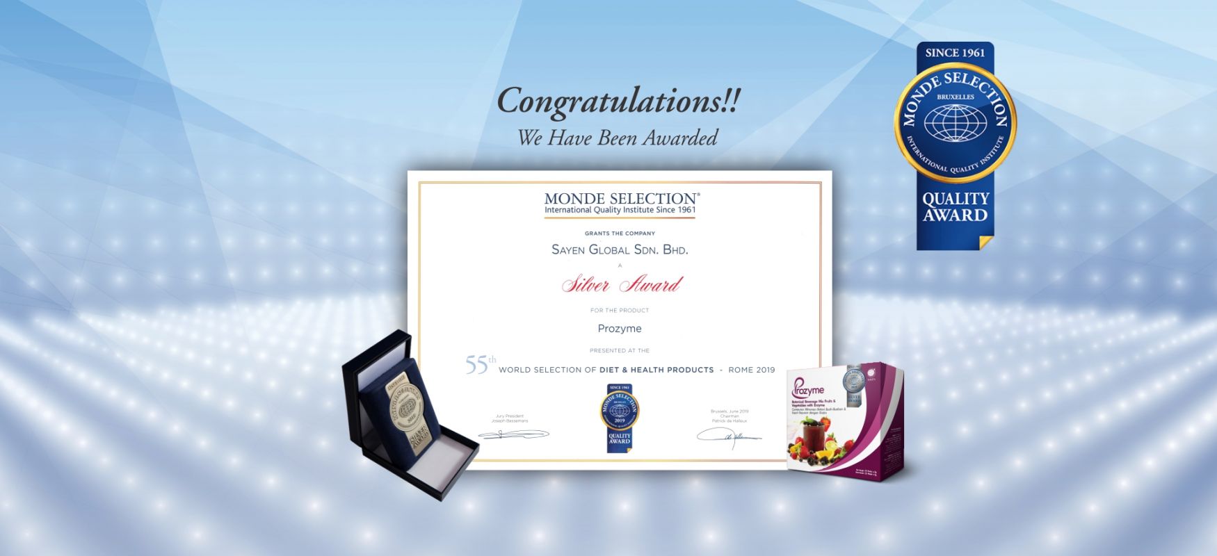 Monde Selection 2019 Prozyme